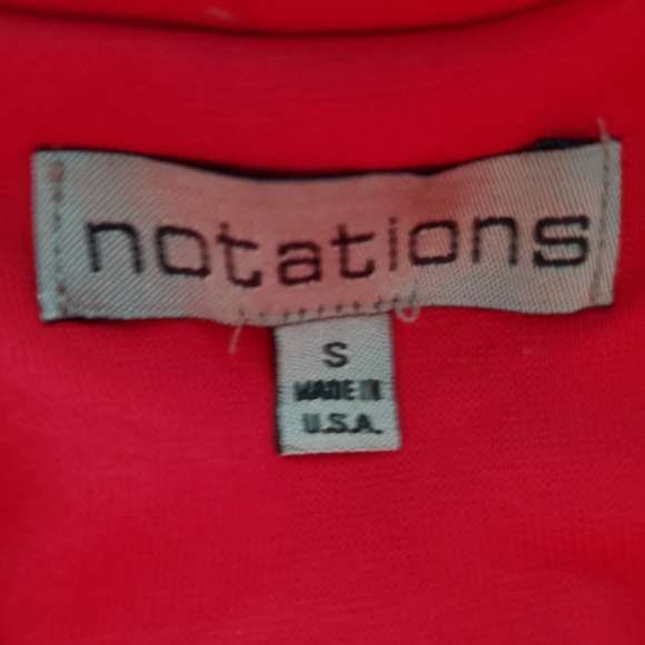 Notations Jacket Cape Top Red Small - Picture 4 of 12